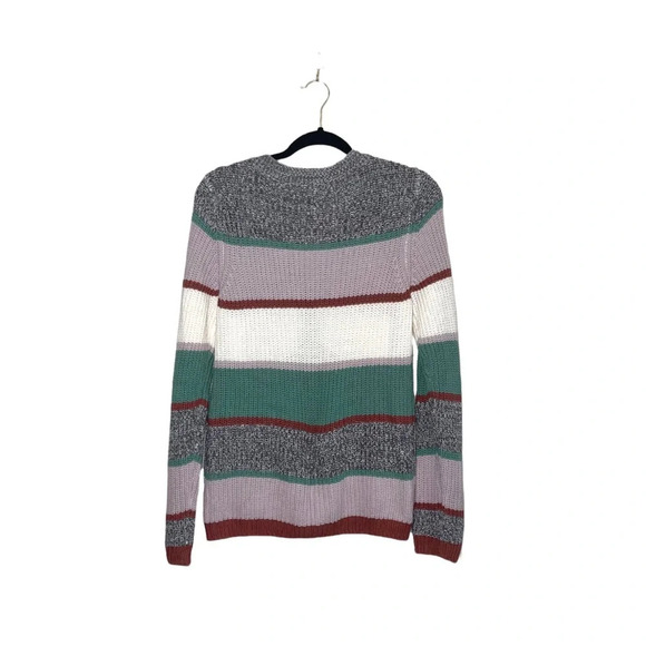 Maurices Multicolor Striped Button Front Henley Knit Sweater Small Women’s - Picture 7 of 12